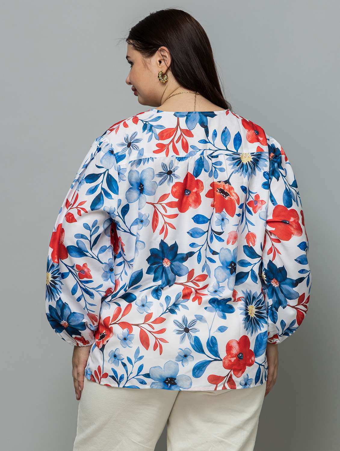 women plus size printed long sleeve top - 22443569 -  Standard Image - 4