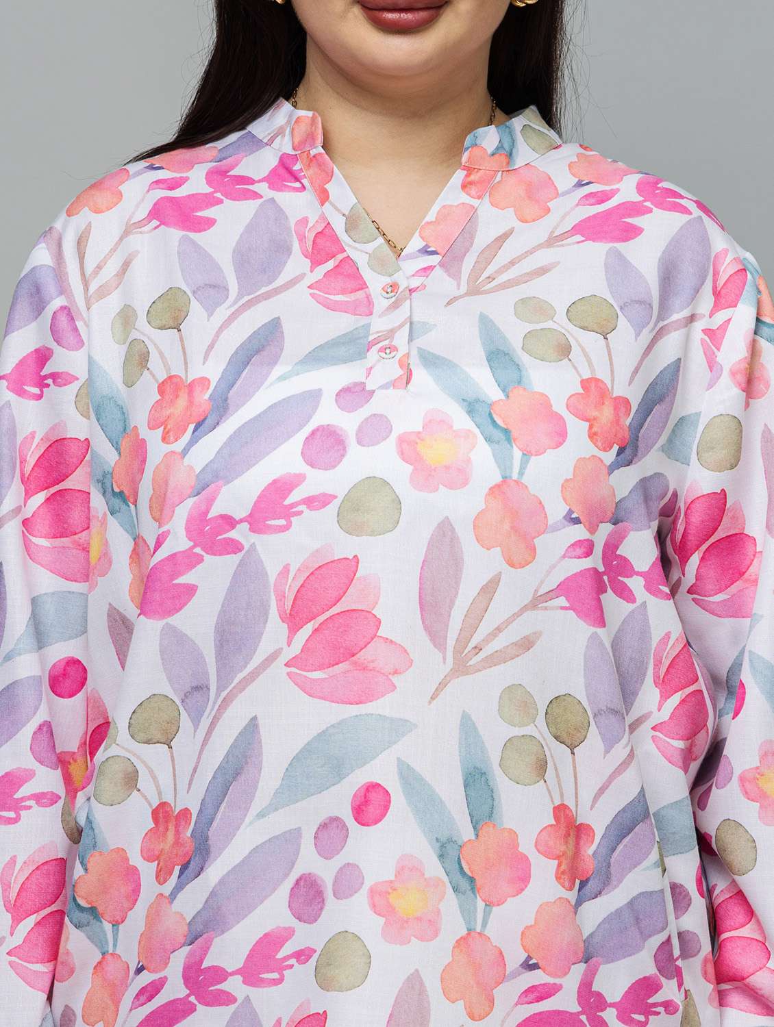women plus size printed long sleeve top - 22443574 -  Standard Image - 1