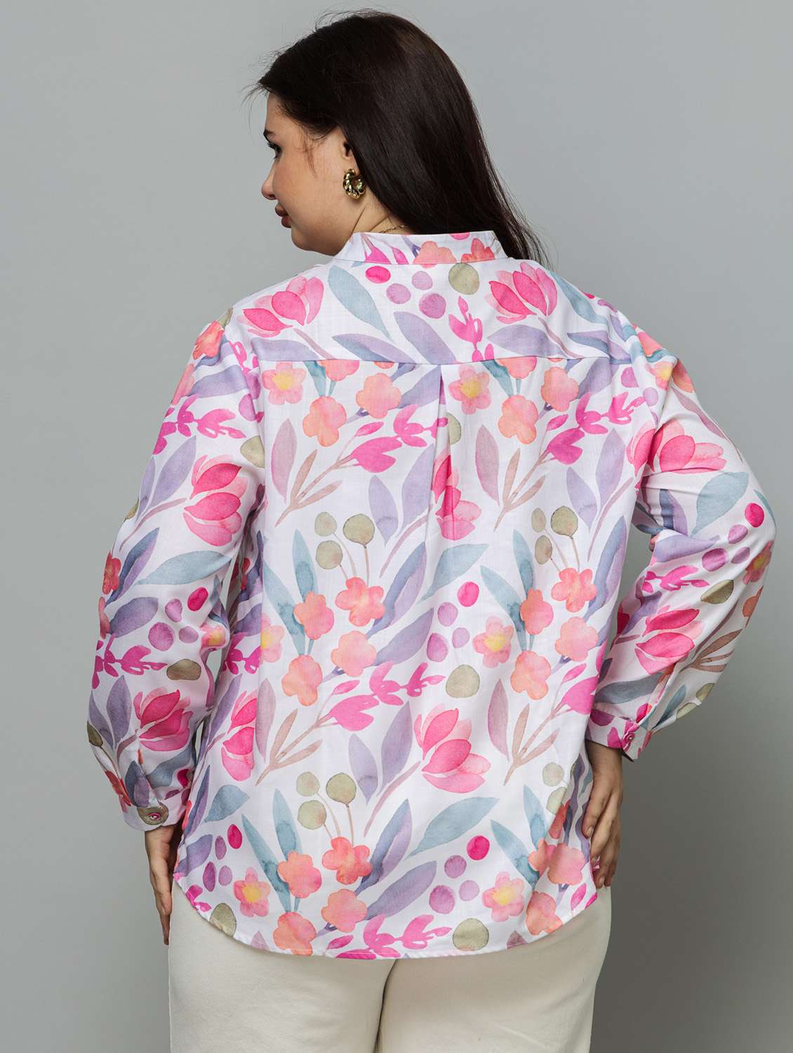 women plus size printed long sleeve top - 22443574 -  Standard Image - 4