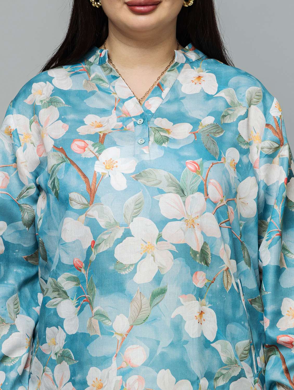 women plus size printed long sleeve top - 22443576 -  Standard Image - 1