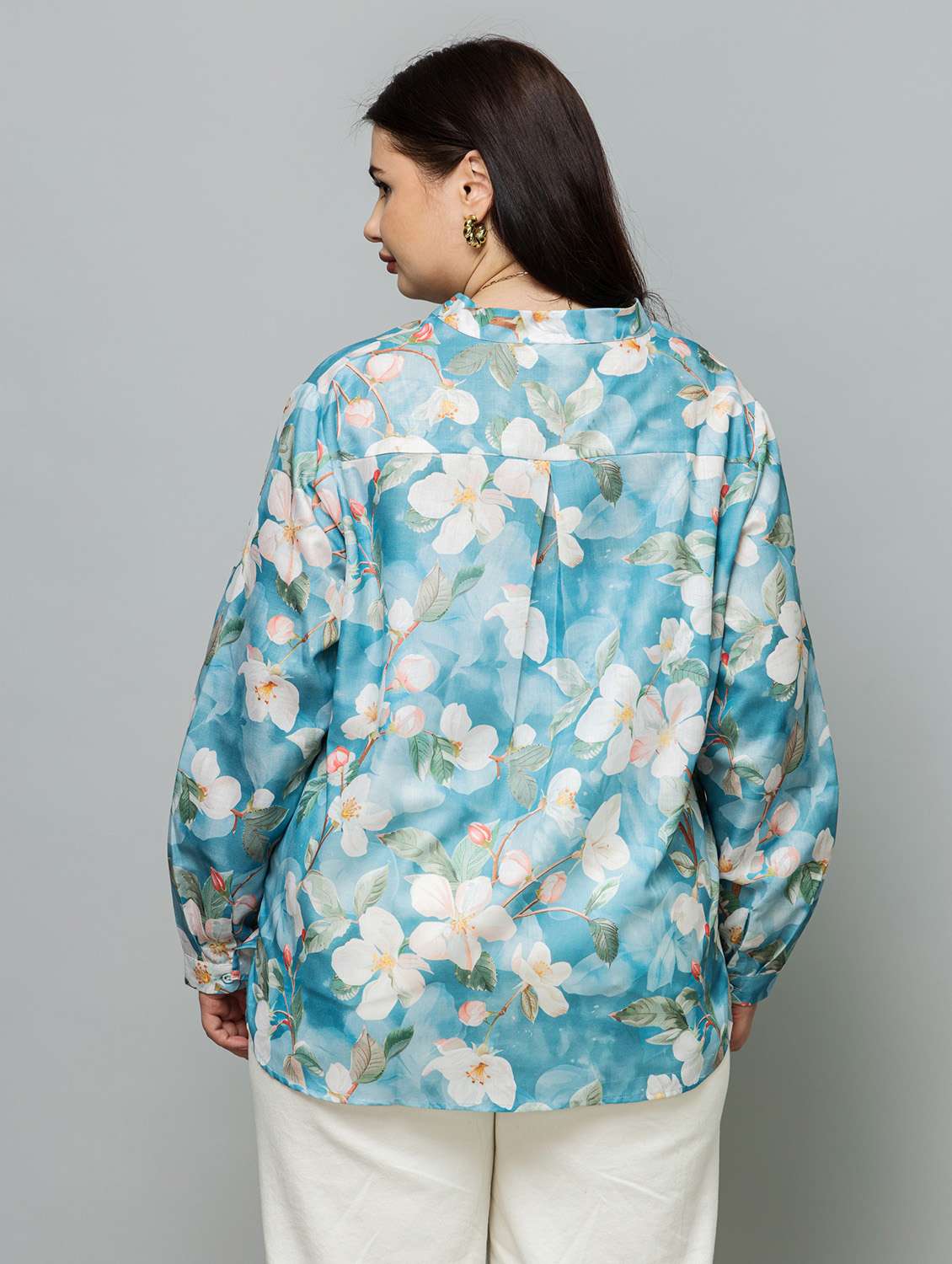 women plus size printed long sleeve top - 22443576 -  Standard Image - 4