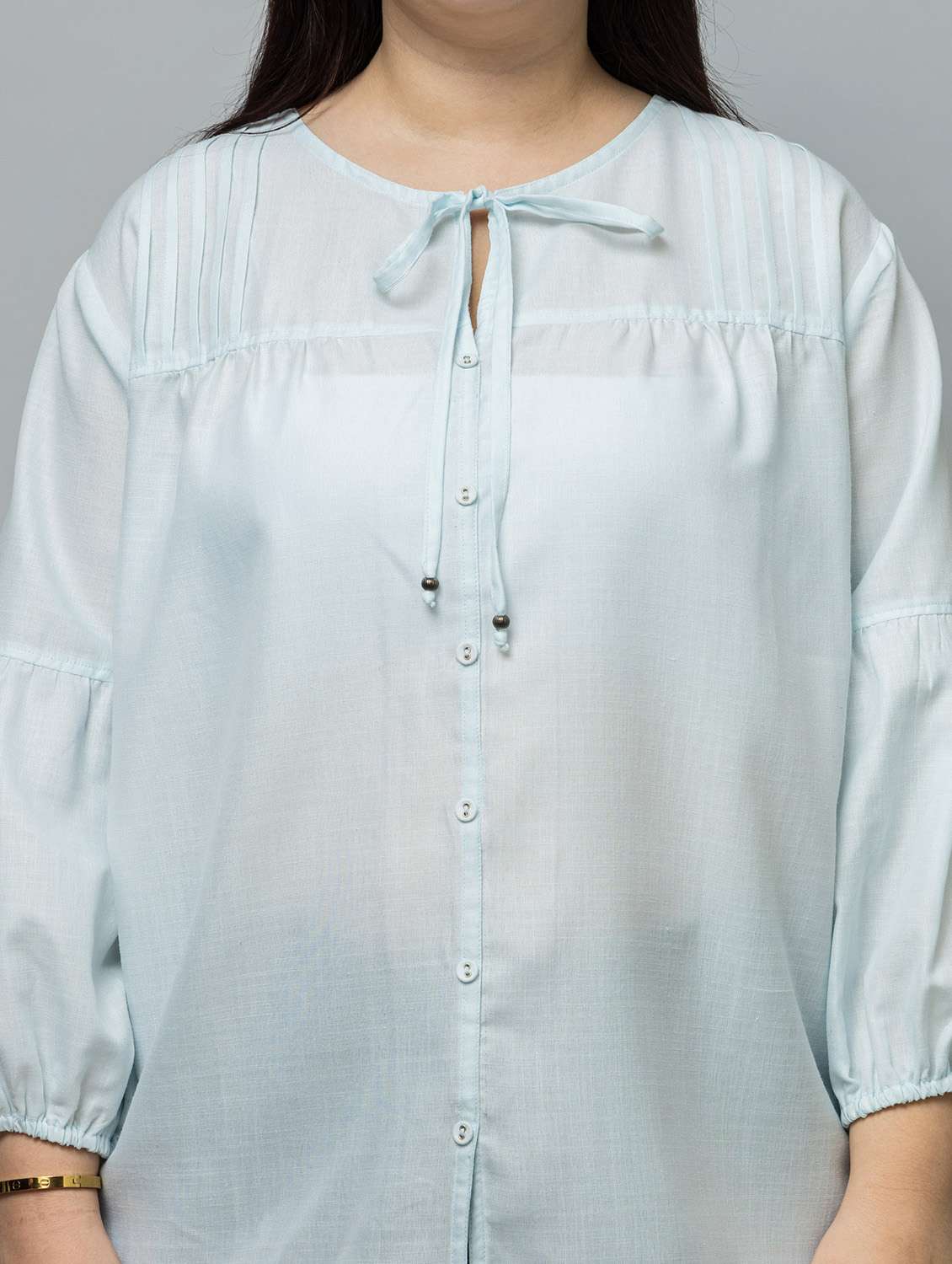 women plus size solid long sleeve top - 22443590 -  Standard Image - 1