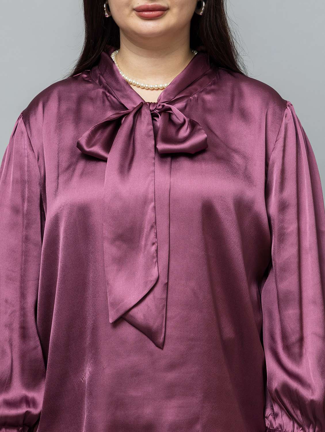 women solid purple satin regular top - 22443596 -  Standard Image - 1
