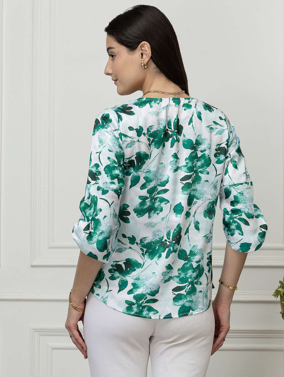 women floral satin regular top - 22443624 -  Standard Image - 4