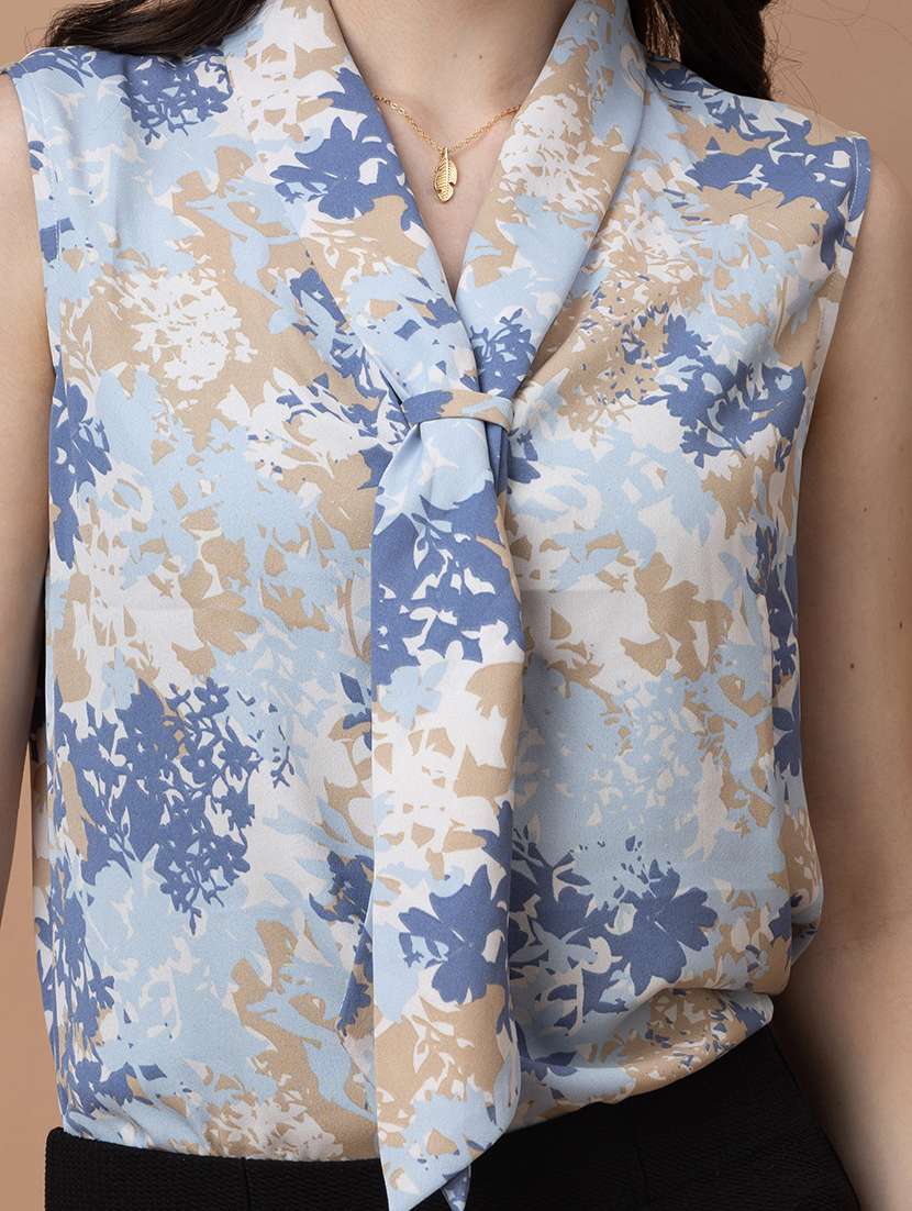 women printed sleeveless regular top - 22443626 -  Standard Image - 1