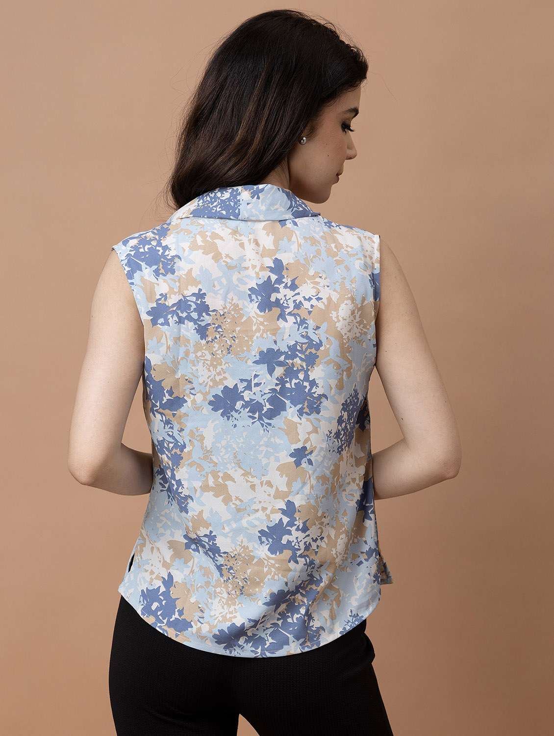 women printed sleeveless regular top - 22443626 -  Standard Image - 4