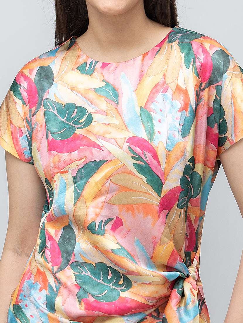 women printed short sleeve regular top - 22443637 -  Standard Image - 1