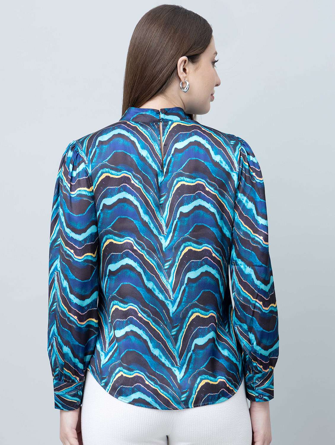 women printed long sleeve regular top - 22443648 -  Standard Image - 4