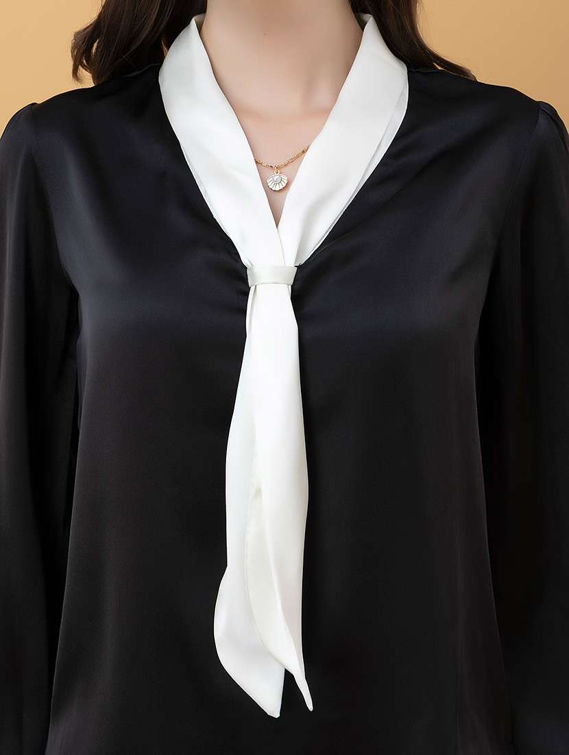 women solid long sleeve regular top - 22443655 -  Standard Image - 1