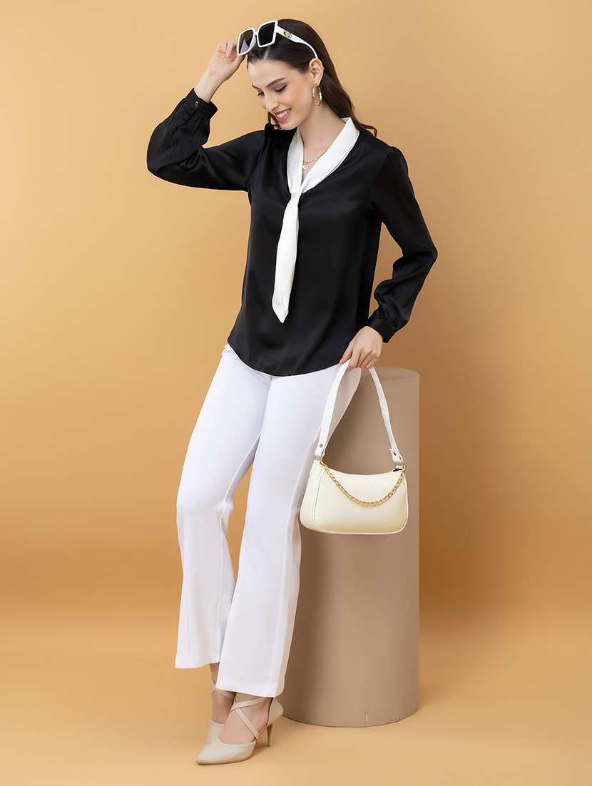 women solid long sleeve regular top - 22443655 -  Standard Image - 6