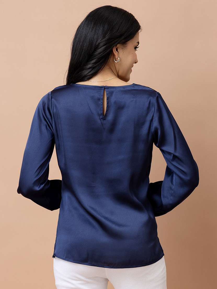 women solid long sleeve regular top - 22443658 -  Standard Image - 4