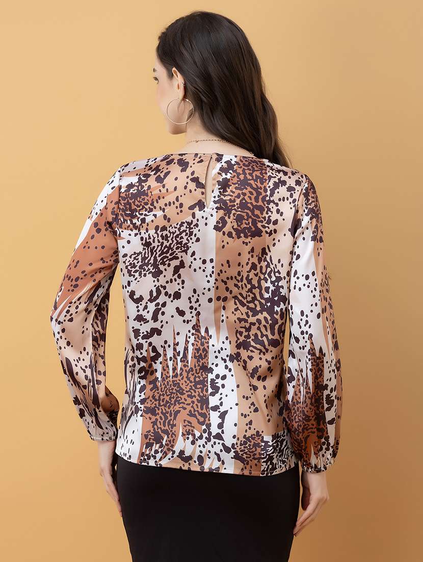 women printed long sleeve regular top - 22443662 -  Standard Image - 4
