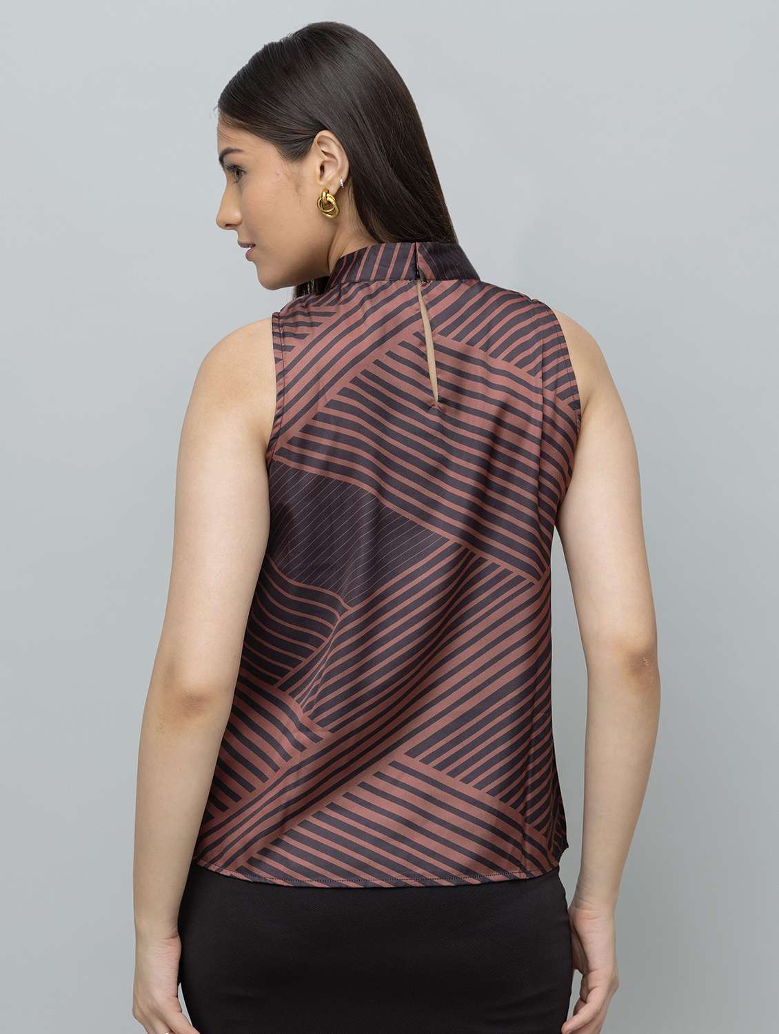 women printed sleeveless regular top - 22443678 -  Standard Image - 4