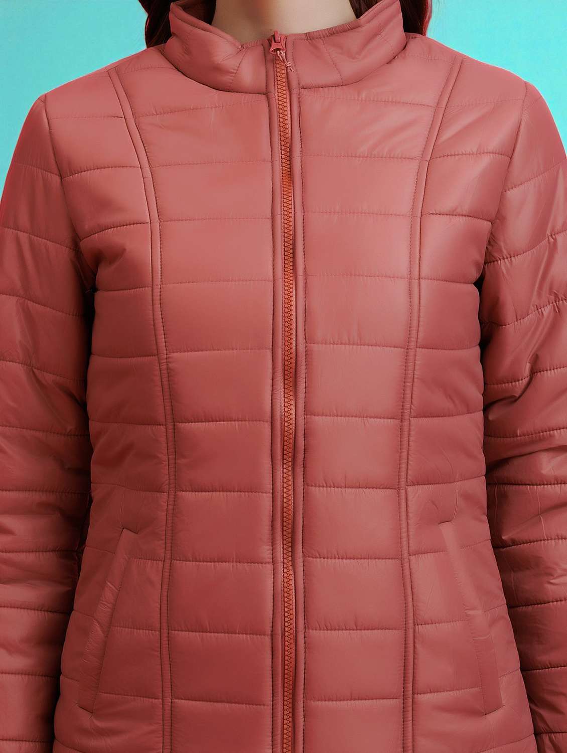 women pink nylon regular jacket - 22443699 -  Standard Image - 1
