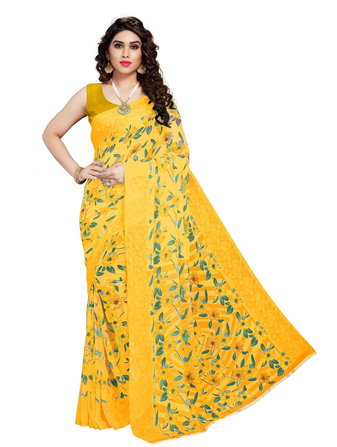 women printed casual wear saree - 22444605 -  Standard Image - 1