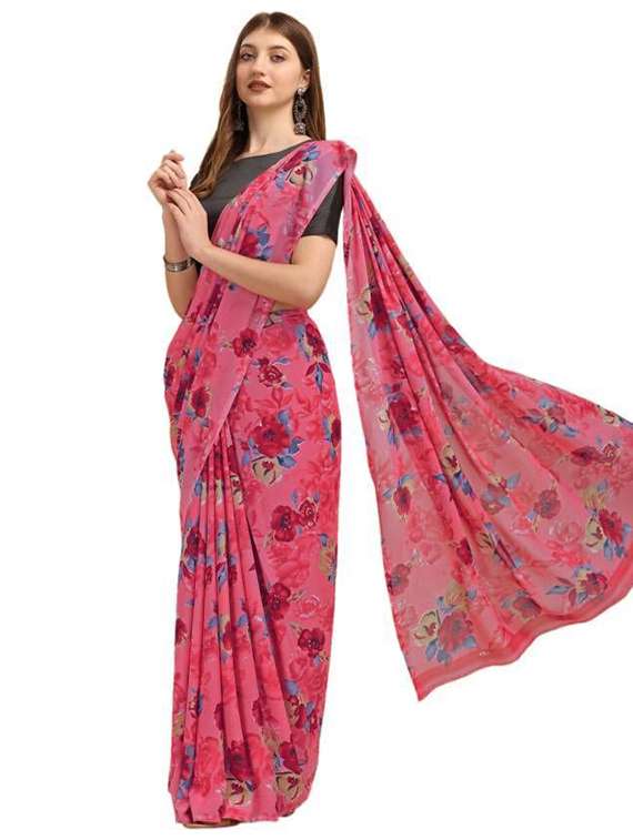 women printed casual wear saree