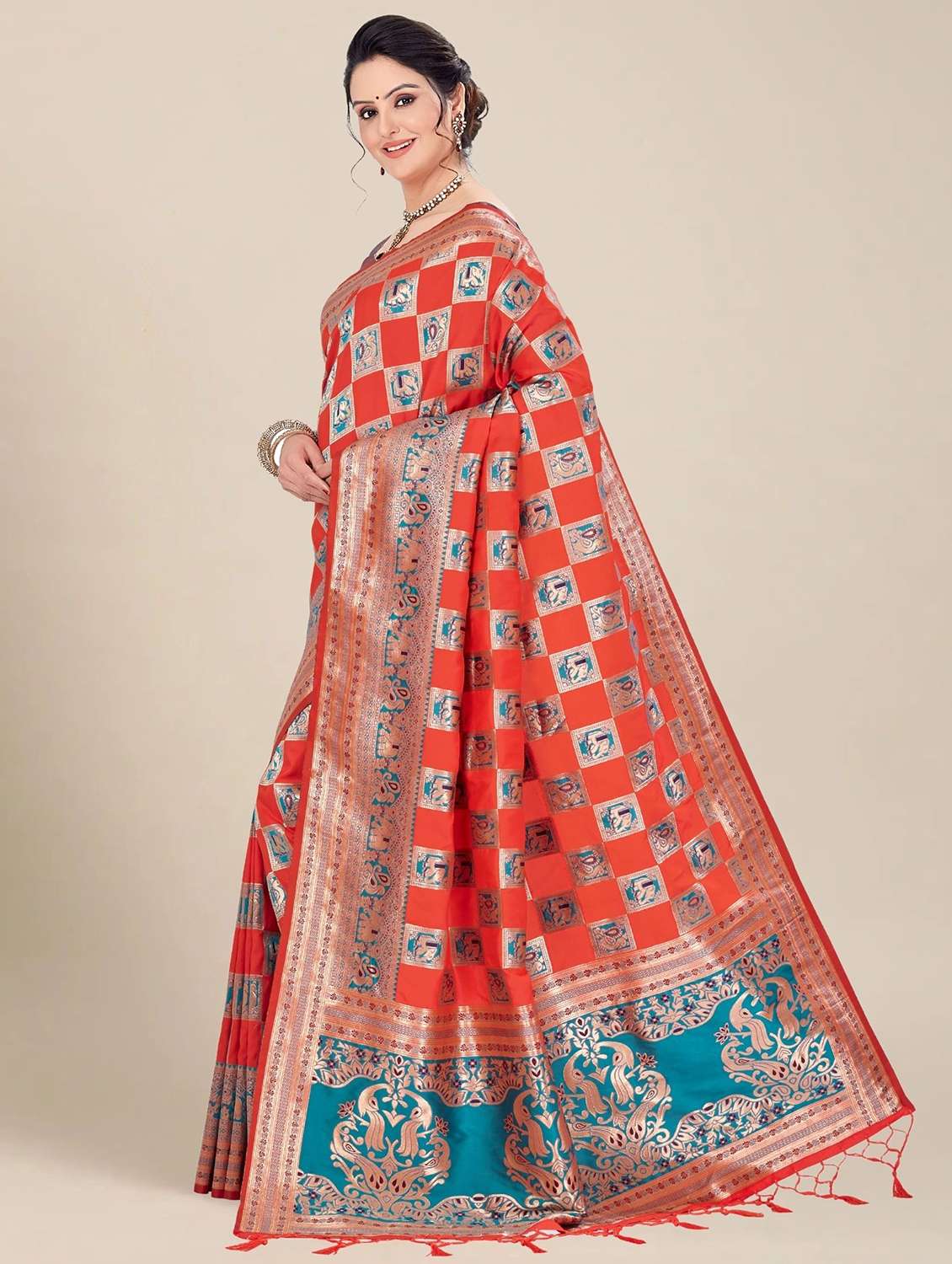 women self design paithani saree - 22444685 -  Standard Image - 1