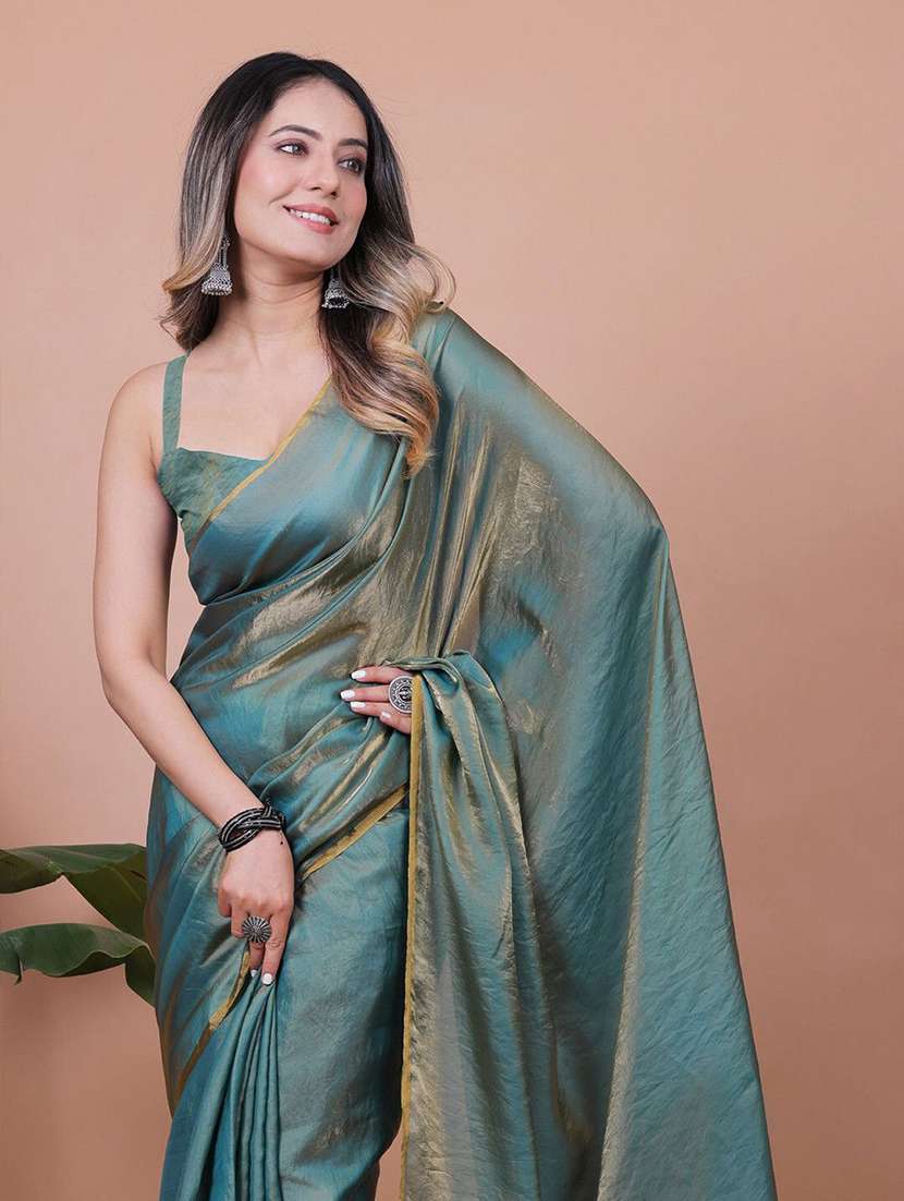 women solid plain saree - 22444702 -  Standard Image - 1