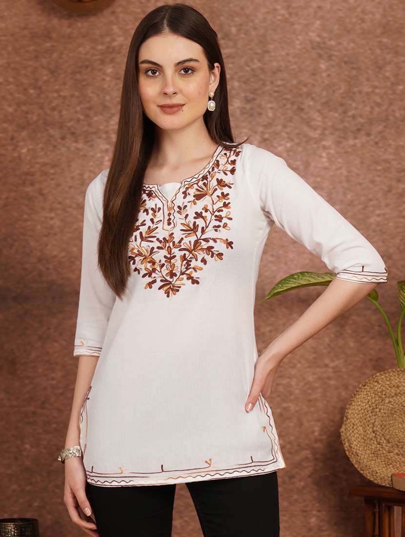women white cotton a-line kurta