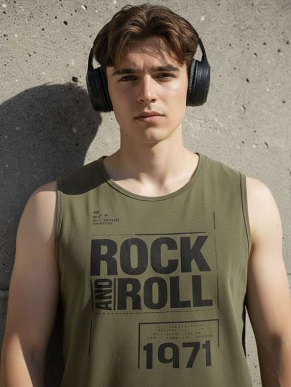 men green cotton chest print t-shirt - 22444993 -  Standard Image - 1