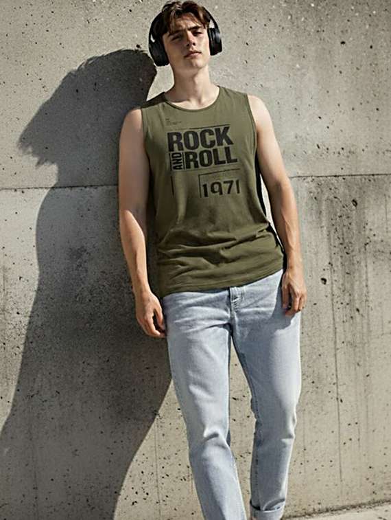 men green cotton chest print t-shirt - 22444993 -  Standard Image - 4