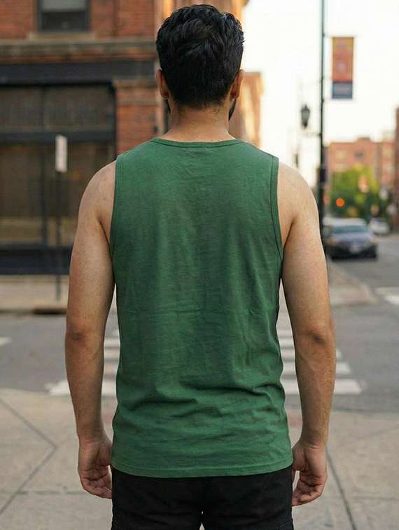men green cotton chest print t-shirt - 22444997 -  Standard Image - 4