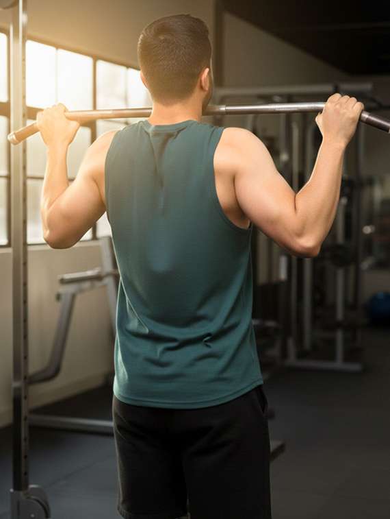 men printed sleeveless  t-shirt - 22445000 -  Standard Image - 4
