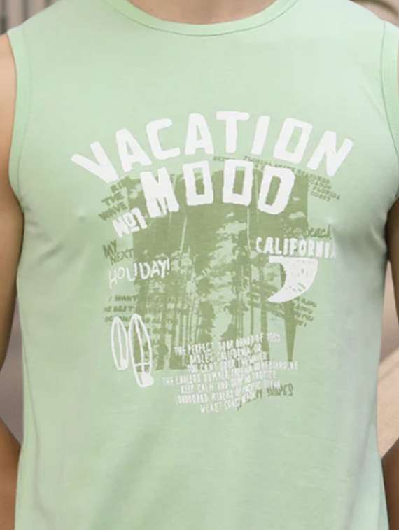 men green cotton chest print t-shirt - 22445006 -  Standard Image - 1