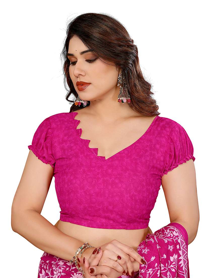 women pack of 2 printed saree with blouse - 22445218 -  Standard Image - 4
