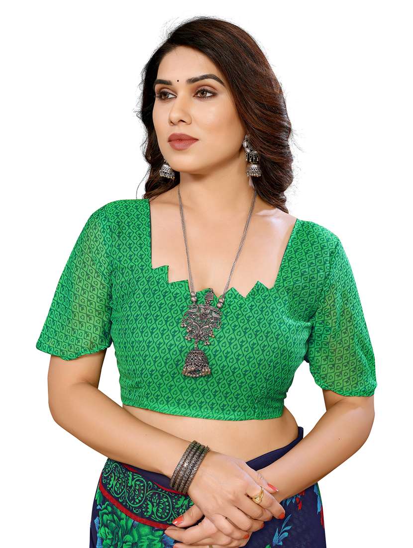 women pack of 2 printed saree with blouse - 22445340 -  Standard Image - 4