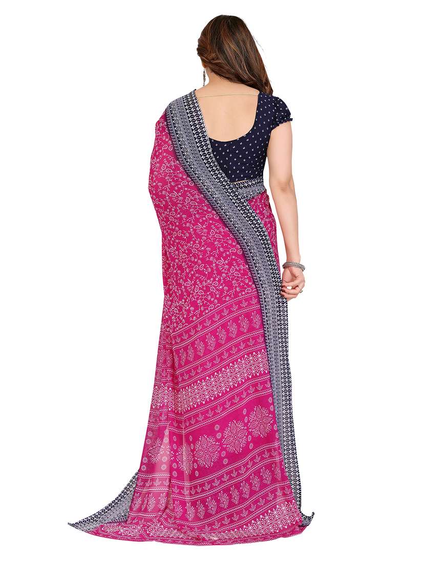 women pack of 2 printed saree with blouse - 22445457 -  Standard Image - 1