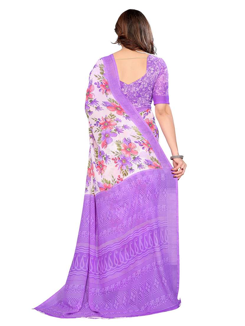 women pack of 2 printed saree with blouse - 22445459 -  Standard Image - 1