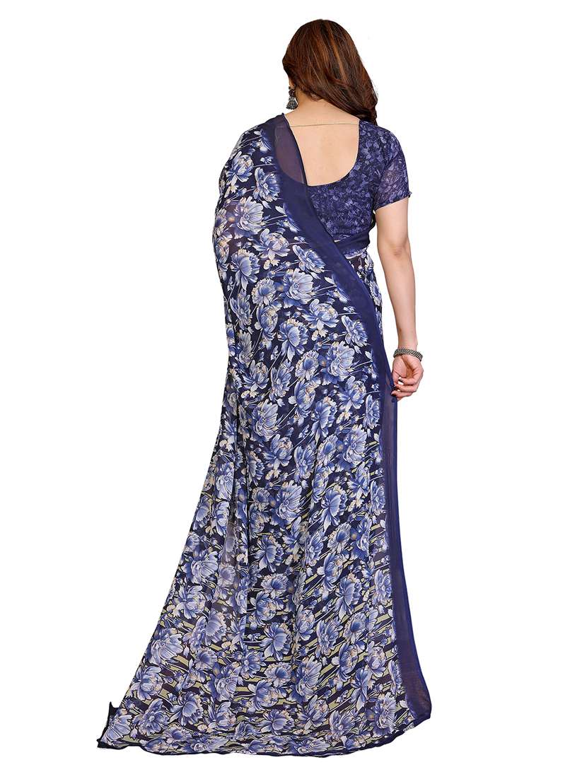 women pack of 2 printed saree with blouse - 22445552 -  Standard Image - 1