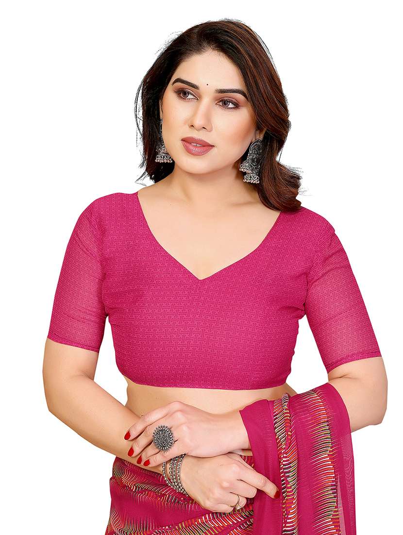 Women Pack Of 2 Printed Saree With Blouse - 22445566 -  Standard Image - 4