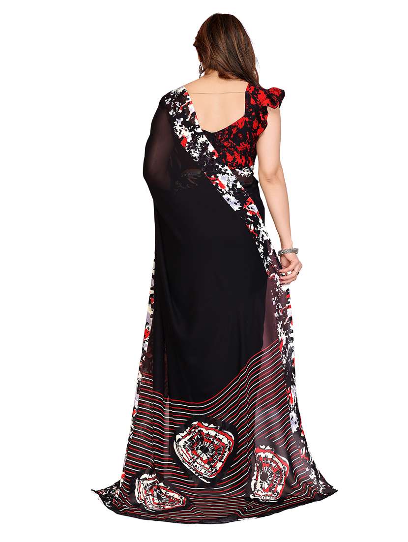 women pack of 2 printed saree with blouse - 22445648 -  Standard Image - 1