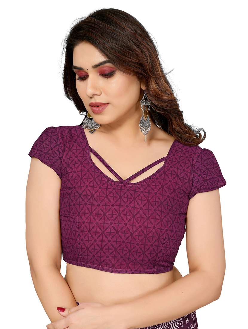 women pack of 2 printed saree with blouse - 22445648 -  Standard Image - 4