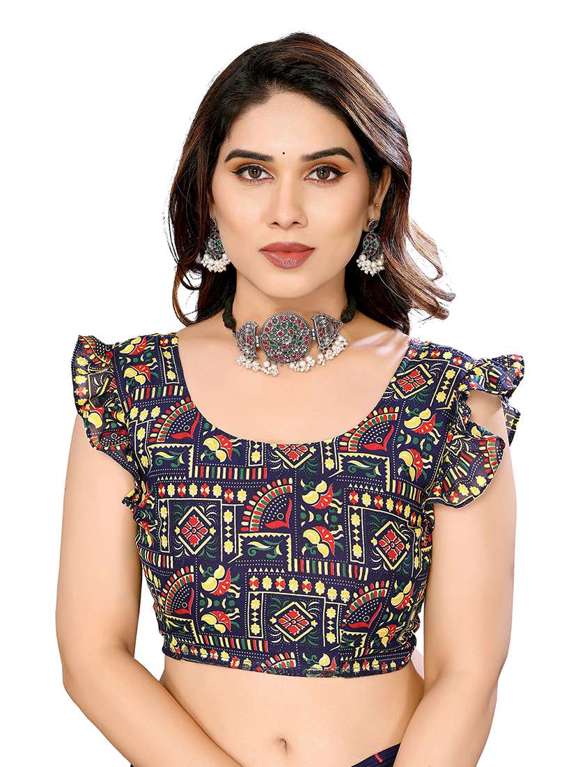 Women Pack Of 2 Printed Saree With Blouse - 22445665 -  Standard Image - 4