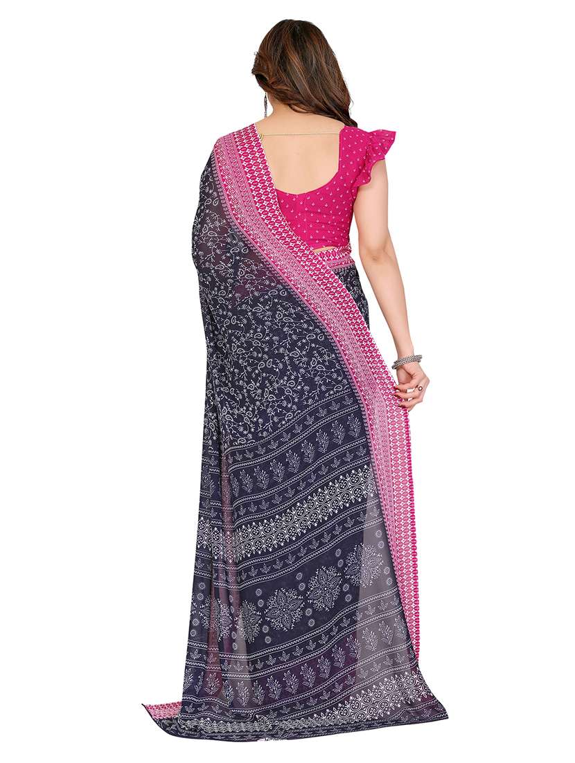 women pack of 2 printed saree with blouse - 22445686 -  Standard Image - 1