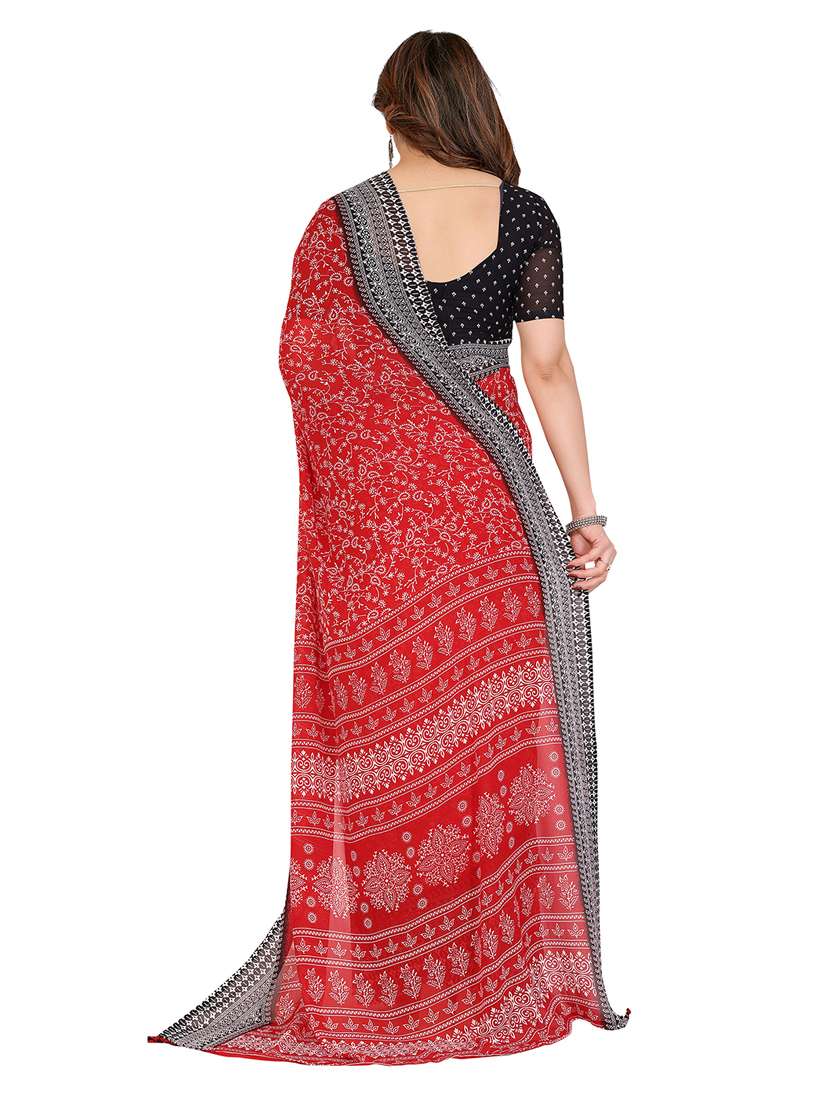 Women Pack Of 2 Printed Saree With Blouse - 22445689 -  Standard Image - 1