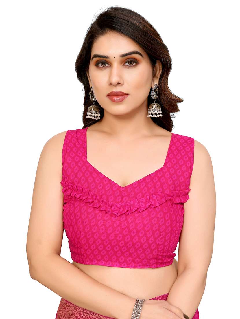 women pack of 2 printed saree with blouse - 22445815 -  Standard Image - 4