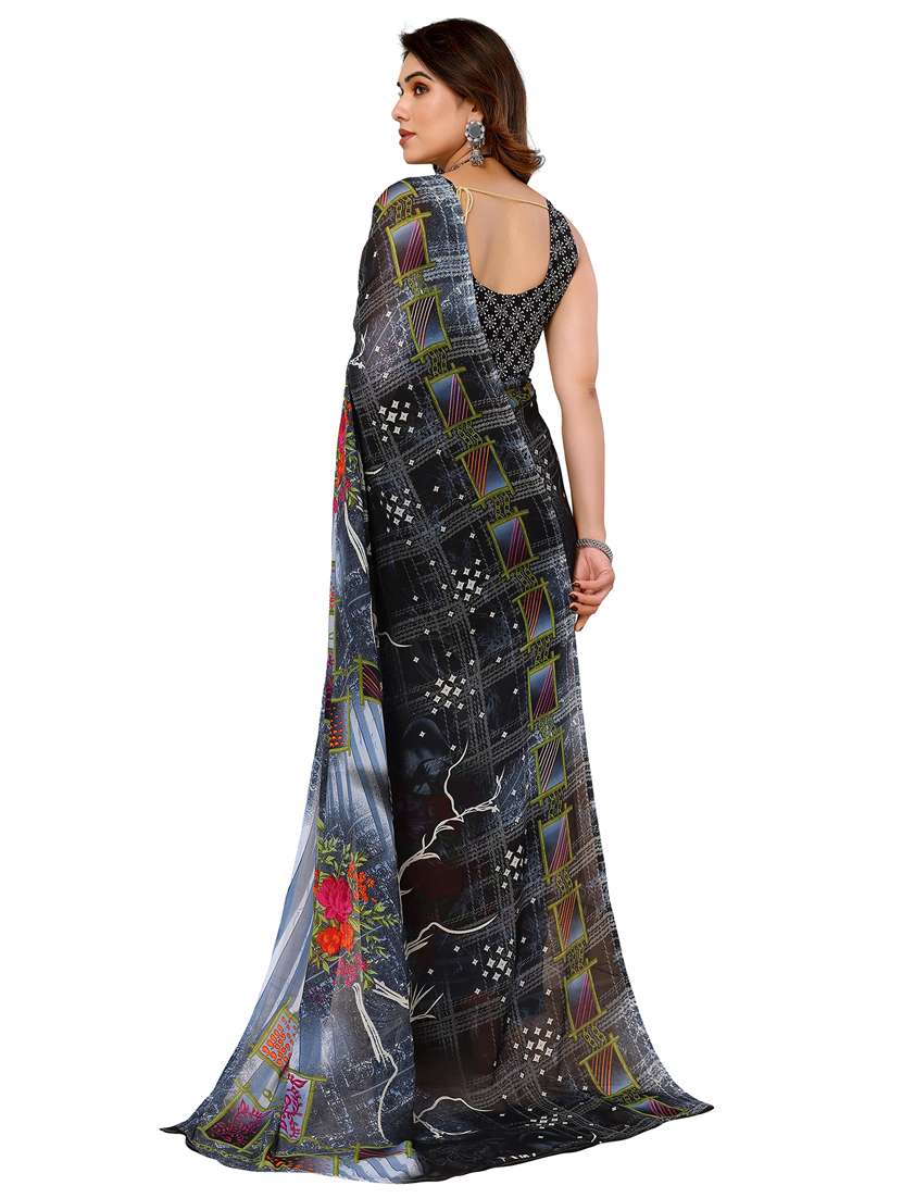 Women Pack Of 2 Printed Saree With Blouse - 22445826 -  Standard Image - 1