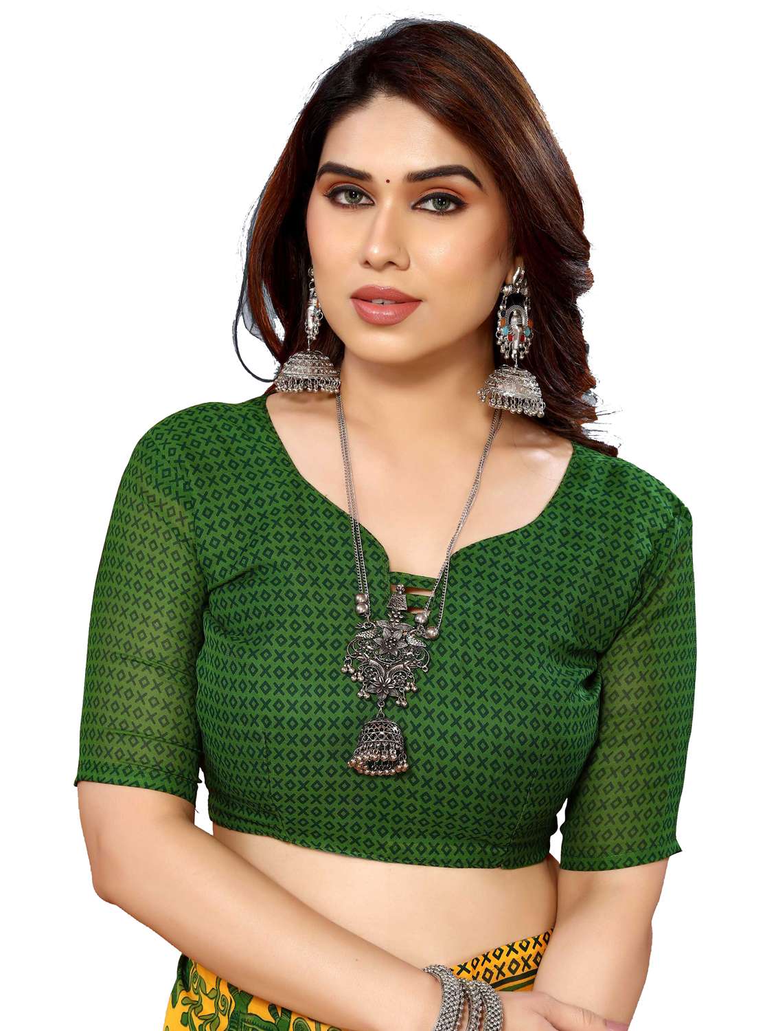 women pack of 2 printed saree with blouse - 22445840 -  Standard Image - 4