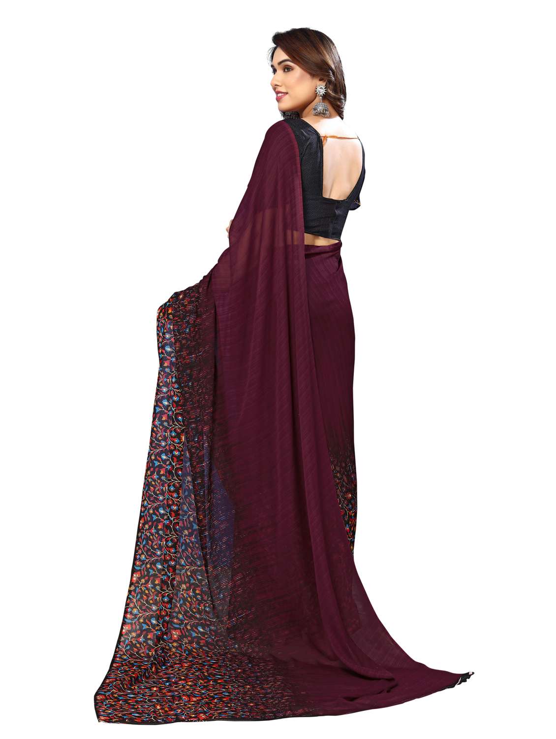 women pack of 2 printed saree with blouse - 22445850 -  Standard Image - 1