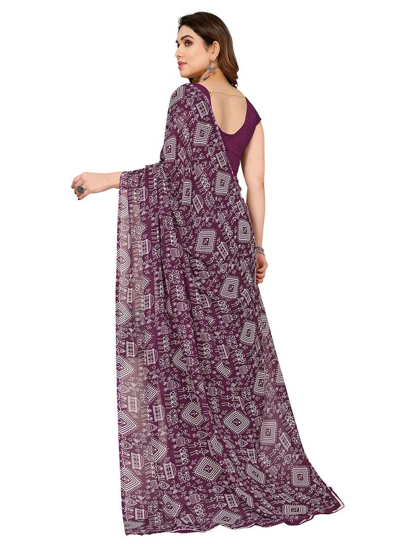 women pack of 2 printed saree with blouse - 22445875 -  Standard Image - 1