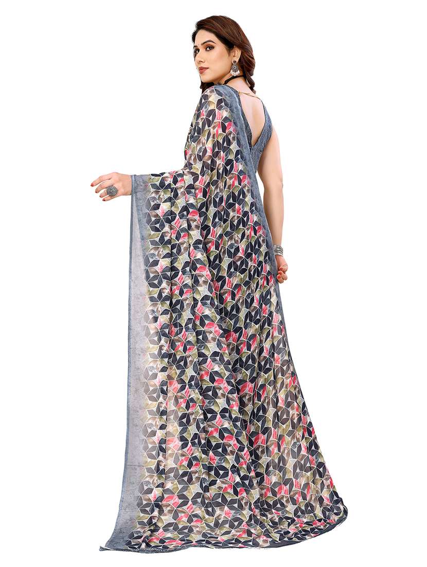 Women Pack Of 2 Printed Saree With Blouse - 22445882 -  Standard Image - 1