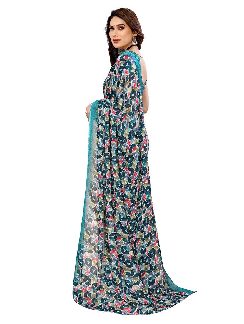 Women Pack Of 2 Printed Saree With Blouse - 22445885 -  Standard Image - 1