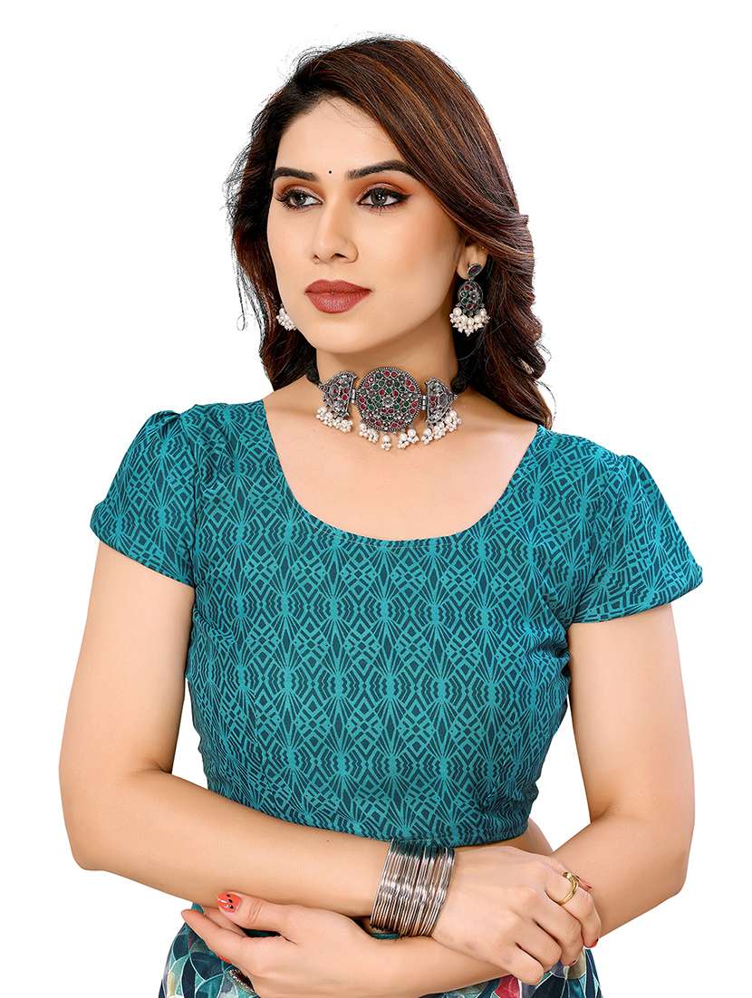 Women Pack Of 2 Printed Saree With Blouse - 22445885 -  Standard Image - 4