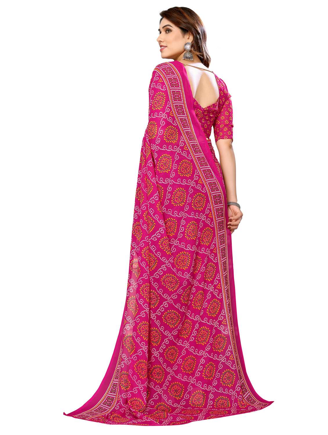 women pack of 2 printed saree with blouse - 22445887 -  Standard Image - 1