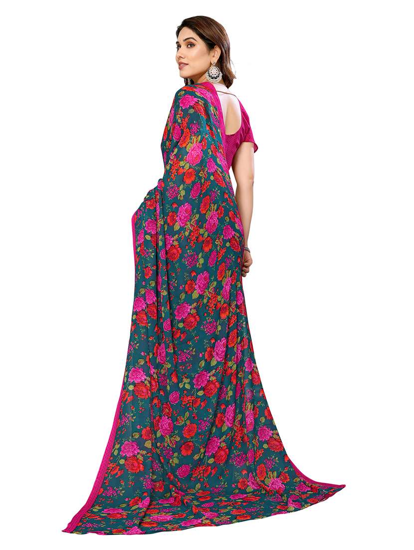 Women Pack Of 2 Printed Saree With Blouse - 22445902 -  Standard Image - 1