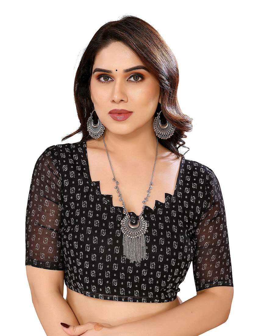 women pack of 2 printed saree with blouse - 22445905 -  Standard Image - 4
